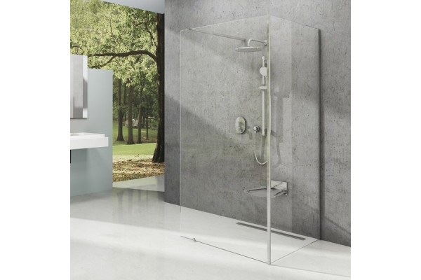 Душевая перегородка Ravak Walk-In Corner GW1CG4C00Z1 120х80 см, профиль хром, стекло прозрачное, с покрытием анти-капля