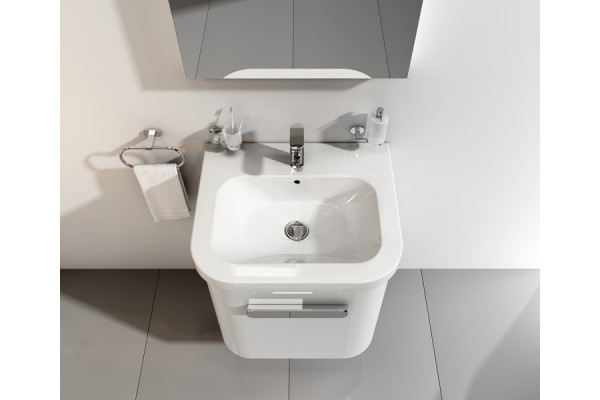 Раковина Ravak Chrome 55 цвет белый, прямоугольная, с переливом