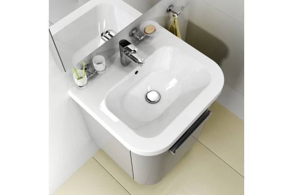 Раковина Ravak Chrome 55 цвет белый, прямоугольная, с переливом