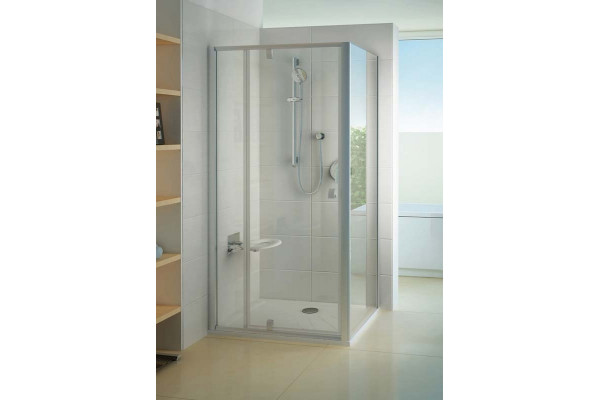 Душевая перегородка Ravak PPS-90 Transparent, профиль белый, стекло прозрачное