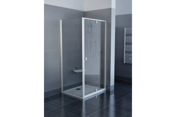 Душевая перегородка Ravak PPS-90 Transparent, профиль белый, стекло прозрачное