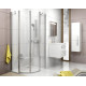 Душевой уголок Ravak Chrome CSKK4-80 Transparent, блестящий профиль, четверть круга, двери распашные