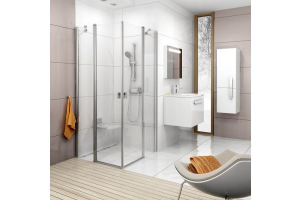 Душевой лоток Ravak Chrome 850 хром, в пол около стены, выпуск боковой
