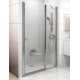 Душевая дверь в нишу Ravak Chrome CSD2-110 Transparent профиль блестящий распашная, стекло прозрачное