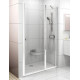 Душевая дверь в нишу Ravak Chrome CSD2-100 Transparent профиль белый распашная, стекло прозрачное