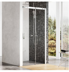 Душевая дверь в нишу Ravak MSD2-110 R Transparent, профиль хром, раздвижная, стекло прозрачное