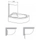 Шторка на ванну Ravak Rosa CVSK1 160/170 L Transparent, профиль сатин, распашная, стекло прозрачное