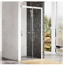 Душевая дверь в нишу Ravak MSD2-110 R Transparent, профиль белый, раздвижная, стекло прозрачное