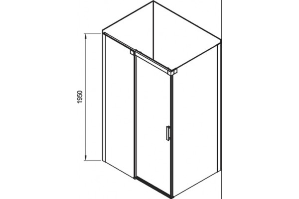 Душевой уголок Ravak MSDPS 100х80 R Transparent, профиль хром, прямоугольный, двери раздвижные