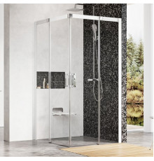 Душевой уголок Ravak MSRV4 100х100 Transparent, профиль белый, квадратный, двери раздвижные