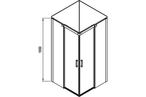 Душевой уголок Ravak MSRV4 100х100 Transparent, профиль белый, квадратный, двери раздвижные