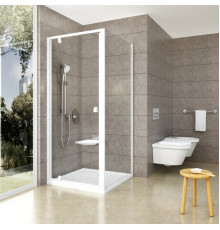 Душевой уголок Ravak PDOP1 80х90, Transparent, профиль и ручки белые, квадратный, двери распашные