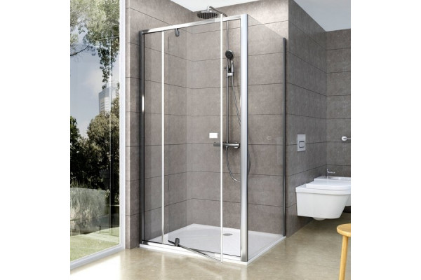 Душевой уголок Ravak PDOP2 100х90, Transparent, профиль хром, квадратный, двери распашные