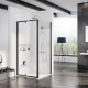 Душевой уголок Ravak PDOP2 110х100, Transparent, профиль черный, квадратный, двери распашные