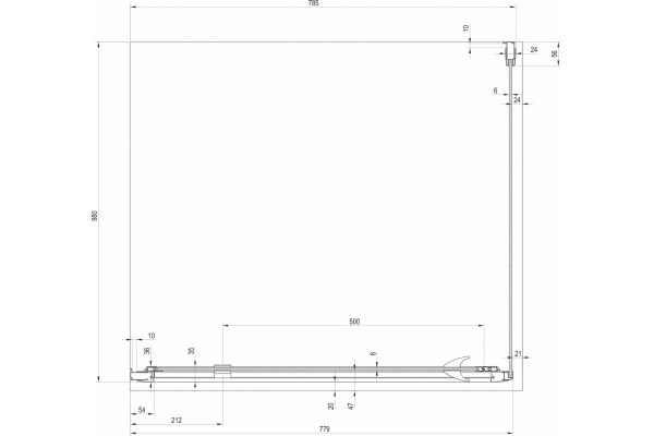 Душевой уголок Ravak PDOP1 80х100, Transparent, профиль хром, прямоугольный, двери распашные