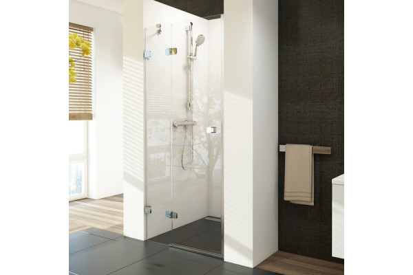 Душевая дверь в нишу Ravak BSD2-100 L Transparent, профиль хром, распашная, стекло прозрачное