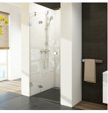 Душевая дверь в нишу Ravak BSD2-80 L Transparent, профиль хром, распашная, стекло прозрачное