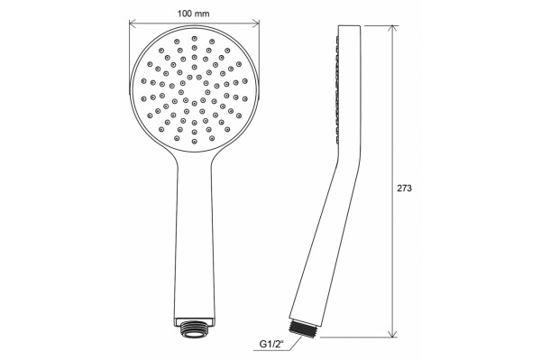 Душевая лейка Ravak Flat S 960.00 хром, 1 режим