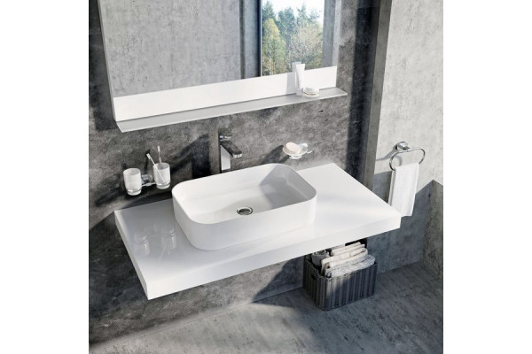 Раковина Ravak Ceramic 550 R Slim прямоугольная, цвет белый, на столешницу