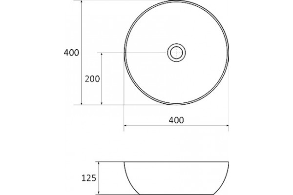 Рукомойник Ravak Uni 400 B Slim круглая, цвет белый, на столешницу