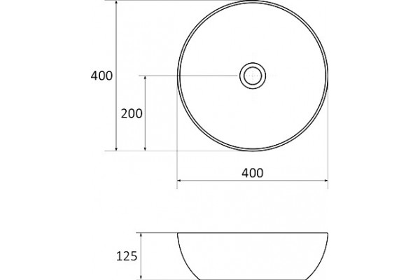 Рукомойник Ravak Uni 400 Slim круглая, цвет белый, на столешницу