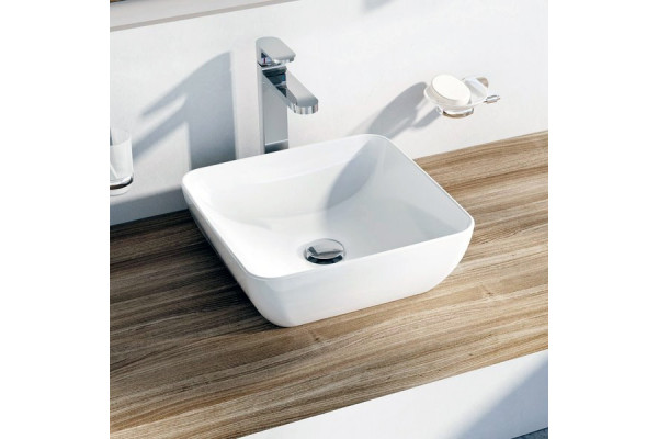 Рукомойник Ravak Uni 380 B Slim квадратная, цвет белый, на столешницу