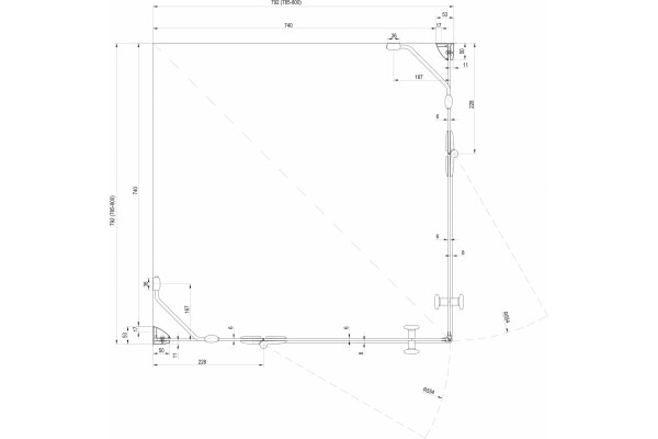 Душевой уголок Ravak SMSRV4 80х80 Transparent, профиль хром, квадратный, двери распашные