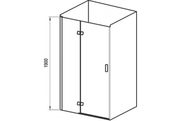 Душевая дверь в нишу Ravak SMSD2-110 A R Transparent, профиль хром, распашная, стекло прозрачное
