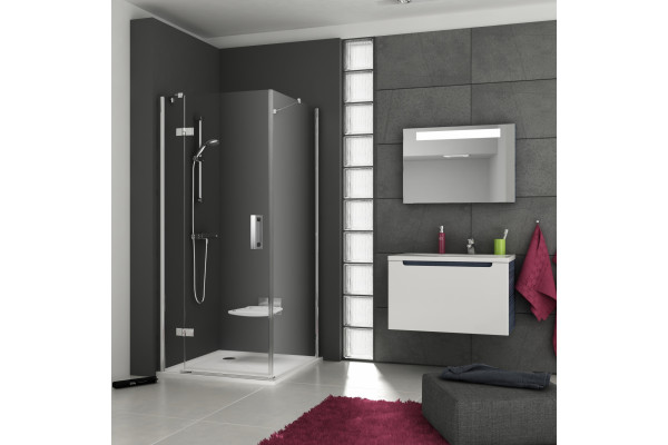 Душевой уголок Ravak SMSD2 90х90 B L Transparent, профиль хром, двери распашные, стекло прозрачное