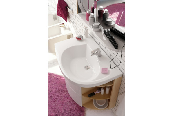 Раковина Ravak Rosa Comfort N L цвет белый, полукруглая, с переливом