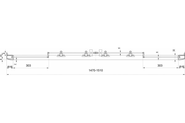 Душевая дверь в нишу Ravak BLDP4-150 Transparent, профиль хром, раздвижная, стекло прозрачное