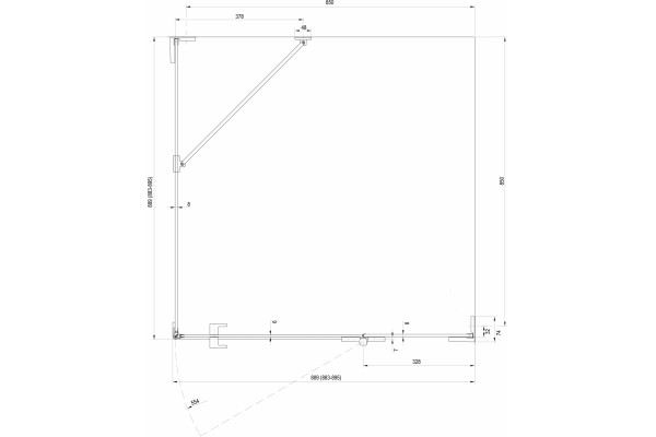 Душевой уголок Ravak BSDPS+B SET 90х90 R Transparent, профиль хром, квадратный, двери распашные