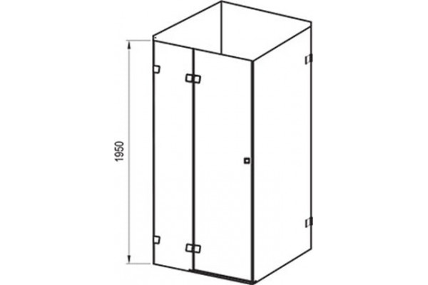 Душевой уголок Ravak BSDPS+B SET 90х90 L Transparent, профиль хром, квадратный, двери распашные