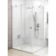 Душевой уголок Ravak CRV2-110+CPS-100 Transparent, профиль белый, прямоугольный, двери распашные