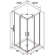 Душевой уголок Ravak BLSRV2K 90x80, профиль черный, прямоугольный, двери раздвижные