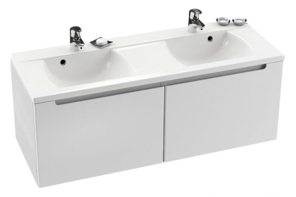 Тумба для комплекта Ravak Classic 130 белая с ящиками, подвесная