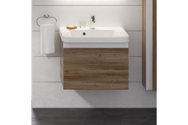 Тумба для комплекта Ravak SD 10° 55 темный орех с ящиками, подвесная