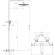 Душевая стойка Ravak Termo 300 TE 092.00/150 штанга 111 см,  в стиле hi-tech