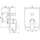 Смеситель для душа Ravak Flat X070179 черный матовый однорычажный