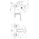 Смеситель для ванны с душем Ravak Flat X070175 черный матовый, однорычажный, длина излива 17.5 см