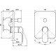Смеситель для душа Ravak Flat X070123 нержавеющая сталь однорычажный, хром
