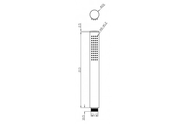 Душевая лейка Ravak Chrome 957.00 хром, 1 режим