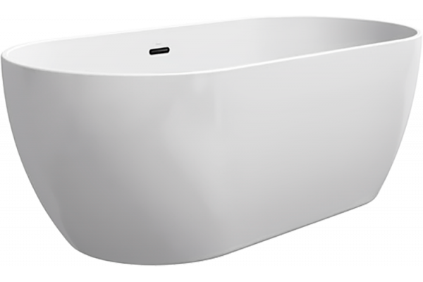 Акриловая ванна Ravak Freedom O 169x80 слив-перелив черный овальная, отдельностоящая