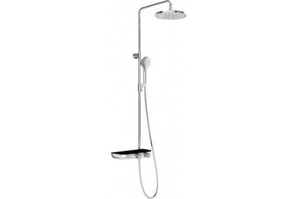 Душевая стойка Ravak Termo X070162 хром, черный, штанга 125.3 см, 3 режима