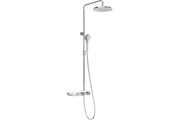 Душевая стойка Ravak Termo X070161 хром, белый, штанга 125.3 см, 3 режима
