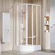 Душевой уголок Ravak Supernova SKKP6-90 195 Transparent, профиль белый, четверть круга, двери раздвижные