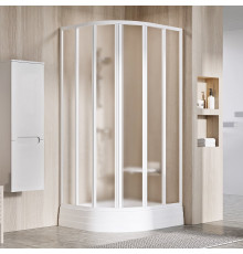 Душевой уголок Ravak Supernova SKKP6-90 195 Grape, профиль белый, четверть круга, двери раздвижные
