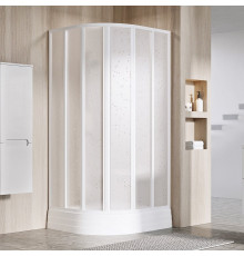 Душевой уголок Ravak Supernova SKKP6-80 195 Pearl, профиль белый, четверть круга, двери раздвижные