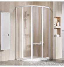 Душевой уголок Ravak Supernova SKCP4-80 195 Grape, профиль белый, четверть круга, двери раздвижные