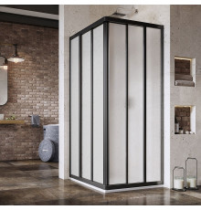 Душевой уголок Ravak Supernova ASRV3-90 Pearl, профиль черный, квадратный, двери раздвижные